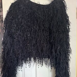 Altar’d State Black Fringe Sweater